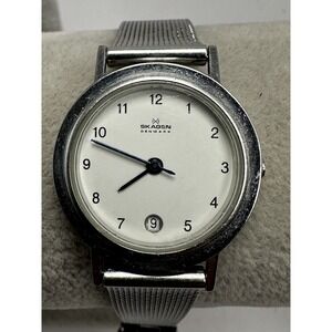 Skagen 16SSS New Battery Ladies Watch 28MM 7.5" Stainless Steel K17